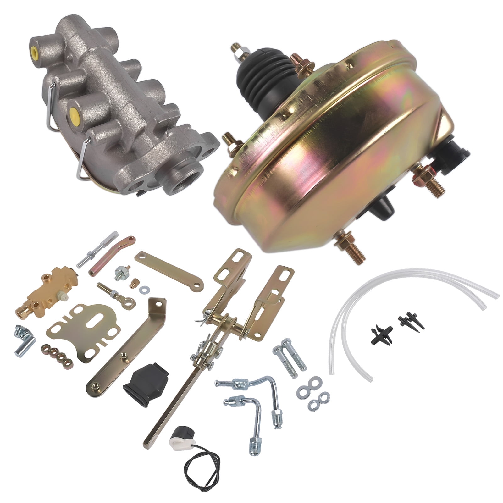 Mustrod For 1961-1964 Ford Thunderbird 8 inch Power Brake Booster Conversion Master Cylinder Disc Drum Kit
