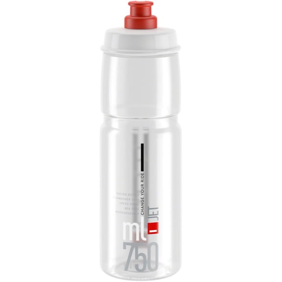 Elite SRL Jet Water Bottle 750ml - Clear/Red