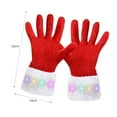 thumbnail image 4 of Christmas Red Gloves Santa Red Gloves for Dressing up Stage Performance Gift Adult, 4 of 9