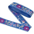 thumbnail image 6 of 5.5 Yard Vintage Jacquard Ribbon Trim 1.3 inch Royal Blue Floral with Leaves Embroidery Jacquard Trim for Sewing Vintage Woven Trim Embroidered Ribbon Craft Accessories DIY Fabric, 6 of 9