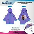 thumbnail image 5 of Disney Kids Umbrella and Slicker, Frozen Toddler Girl Rain Wear Set, for Ages 4-5, 5 of 5