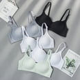 thumbnail image 2 of CHAOYUNYI 3/5 Pack Lightly Padded Bras for Girls,Teens and Petite Women,Solids Training Bras Adjustable Strap Youth Sports Bras, 2 of 7
