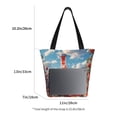 thumbnail image 2 of KLL Tote Bag for Women Tomato Field Bottle Print Shopping Grocery Reusable Bags for Office School Shopping Travel, 2 of 6
