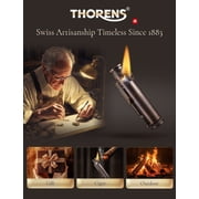 Windproof Classic Trench Brass Kerosene Lighter, Refillable, Grinding Wheel, Automatic Ejection,Seal,Unique,Retro Antique, for Soldier,Thorens Battle Soul