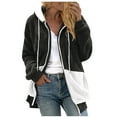thumbnail image 2 of Patlollav Womens Fashion Zipper Long Sleeve Hooded Coats, 2 of 7