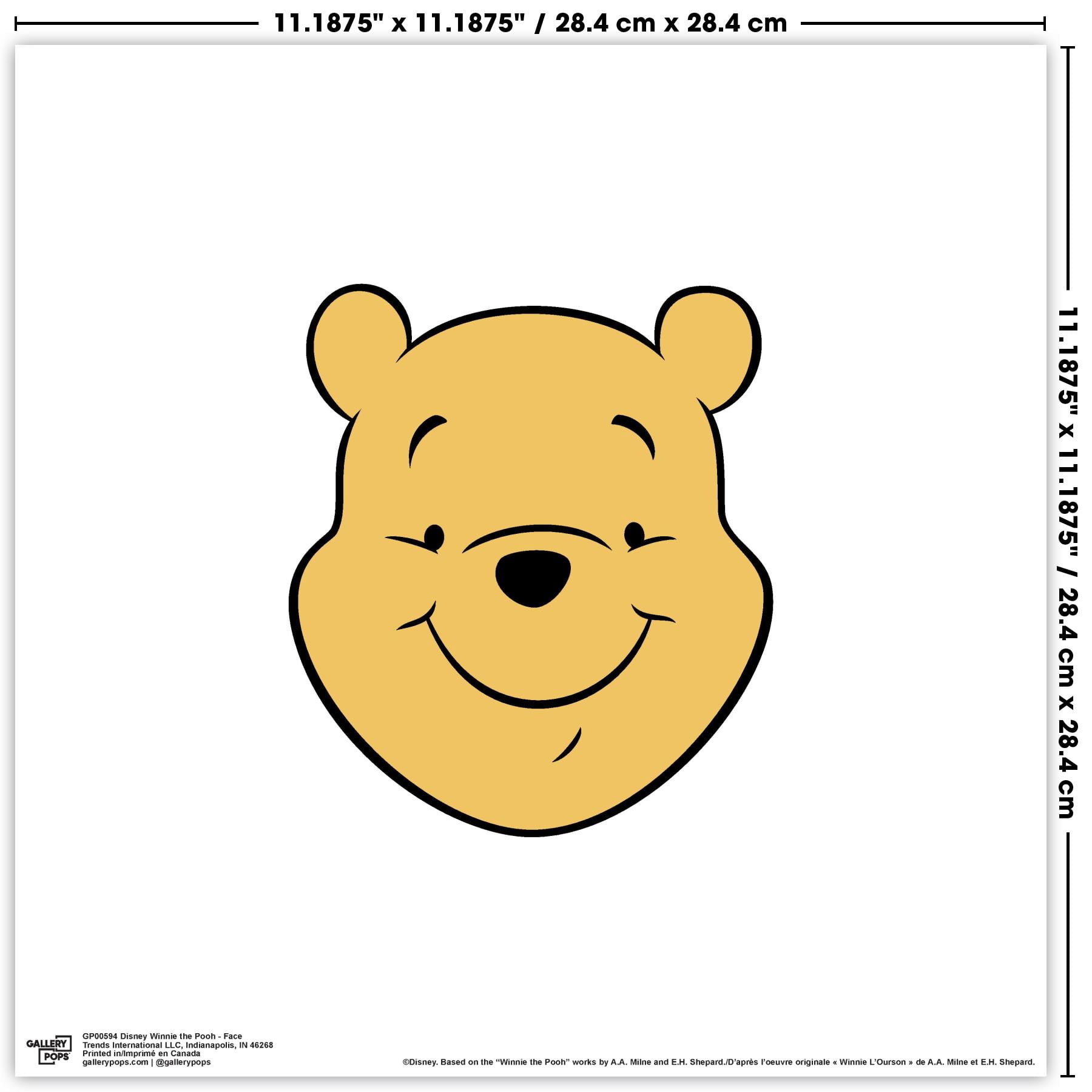 Gallery Pops Disney Winnie The Pooh - Classic Pooh Wall Art Bundle (4-Pack), Black Framed Version, 12" x 12"