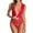 Red, variant on Levmjia Lingerie Bodysuit One Piece Set Women Sleeveless Deep V Plaid Wrap Front Crotch Open Slim Bodycon Stretchy Soft Breathable Bedroom Romantic Nightwear