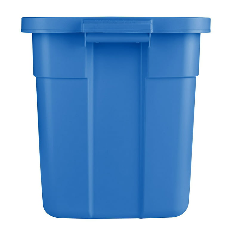 50 Pack 18 Gallon Large Heavy Duty Garbage Waste Trash Can Toter