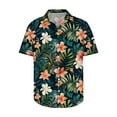thumbnail image 4 of Jjayotai George Shirts for Men, Men's Hawaiian Shirt, Short Sleeve Floral Button Down Shirts, Tropical Holiday Beach Shirts, Mens Graphic T-Shirts, 4 of 5