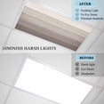 thumbnail image 4 of Brown Beige Ombre Fluorescent Light Covers, Farmhouse Vintage Wooden Striped Magnetic Light Covers for Ceiling Lights, Fluorescent Ceiling Shade Filters for Classroom Bedroom Office 4x2Ft x 4PCS, 4 of 8