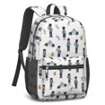 thumbnail image 2 of Police and Officer White Pattern 17" Waterproof Oxford School Backpacks for Teens, S-Shape Padded Straps, for School, Travel, Hiking, Camping, 2 of 5