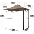 thumbnail image 3 of Eurmax 8’ x 5’ Double Tier Grill Canopy Gazebo, Durable Steel Frame, 3 of 8