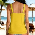thumbnail image 5 of Womens Swimwear Tank Top with Built in Bra Printed Sleeveless Modest Bathing Suit Top for Summer Vacation Beach (XL, Yellow), 5 of 8