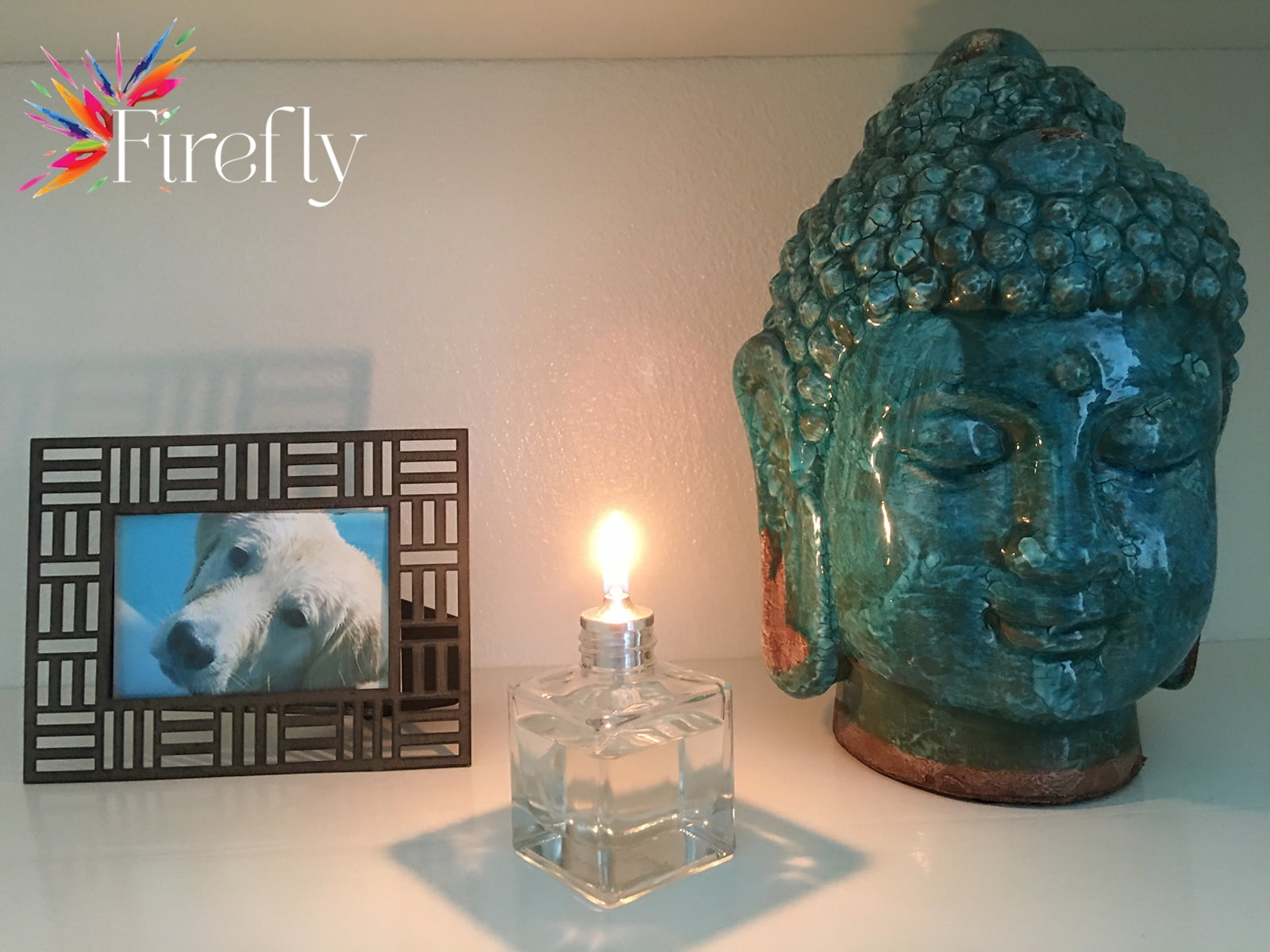 Firefly Fuel Aura Petite Glass Refillable Oil Lamp - 2.75 oz - Clear