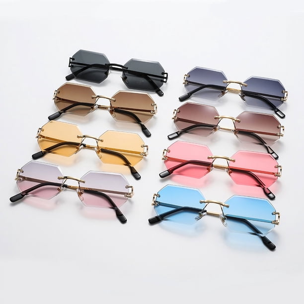 The New Frameless Trim Sunglasses Amazon.com: Gleyemor Mens Sunglasses Fashion Rimless  main image 4