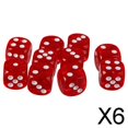thumbnail image 1 of Paquete de 10 dados D6 Acrílicos de Seis caras Baoblaze color Rojo, 1 of 8