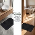 thumbnail image 4 of REGALWOVEN Shaggy Bathroom Rug, Ultra Thick Absorbent Plush Bath Mat, Non-Slip Soft Microfiber Carpet for Shower and Vanity Black 24" x 16", 4 of 5