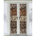 thumbnail image 2 of Brown Beige Blackout Curtains, French Door Curtains for Door Window, Rustic Farmhouse Dog Paw Vintage Privacy Drapery for Patio/Sidelight Doors, 1 Panel with Tieback, 54 x 72 Inches, 2 of 6