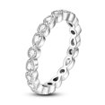 thumbnail image 1 of 925 Silver Stackable Vintage Leaf Ring For Women Crystal S925 Bowknot Rings Original Finger Rings Anniversary Retro Jewelry YFR156 7, 1 of 6