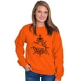 thumbnail image 3 of Nautical Whale Wheel Spiritual Animal Unisex Plus Fleece Graphic Sweatshirt Brisco Brands 2X, 3 of 5
