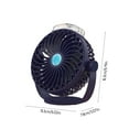 thumbnail image 3 of Desk Fan Portable Rechargeable Misting Fan Battery Life Display,Light,5 Speeds,Battery Powered Clip Fan for Stroller,Travel,Outdoor, 3 of 8