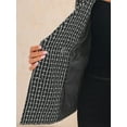 thumbnail image 5 of INSPIRE CHIC Tweed Blazer for Women's Button Front Plaids Jacket Coat, 5 of 5