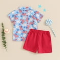 thumbnail image 7 of HCNTES Little Champ Toddler Girl Outfit Print Short Sleeve Top + Elastic Training Shorts 12-18 Months Blue, 7 of 7