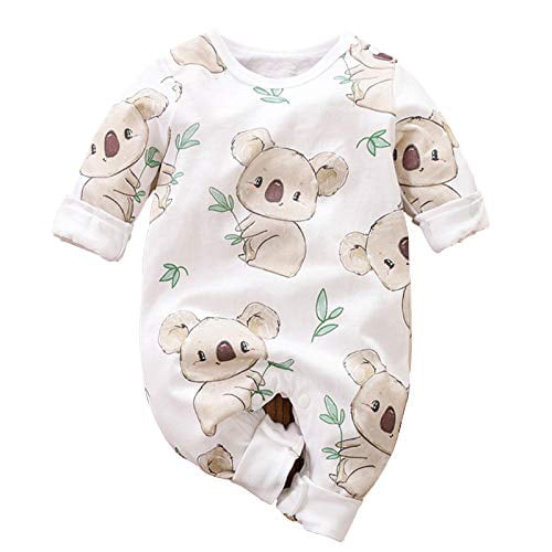YFYBaby Newborn Baby Boys Girls Cute Animal Print Sleeveless Romper Jumpsuit One-Piece Bodysuit 0-24M