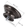 thumbnail image 2 of Unique Bargains Curtain Rod Finials Plastic End 1/4" Thread Dia Drapery Pole 1.38" x 2.13" 2Pcs, 2 of 4