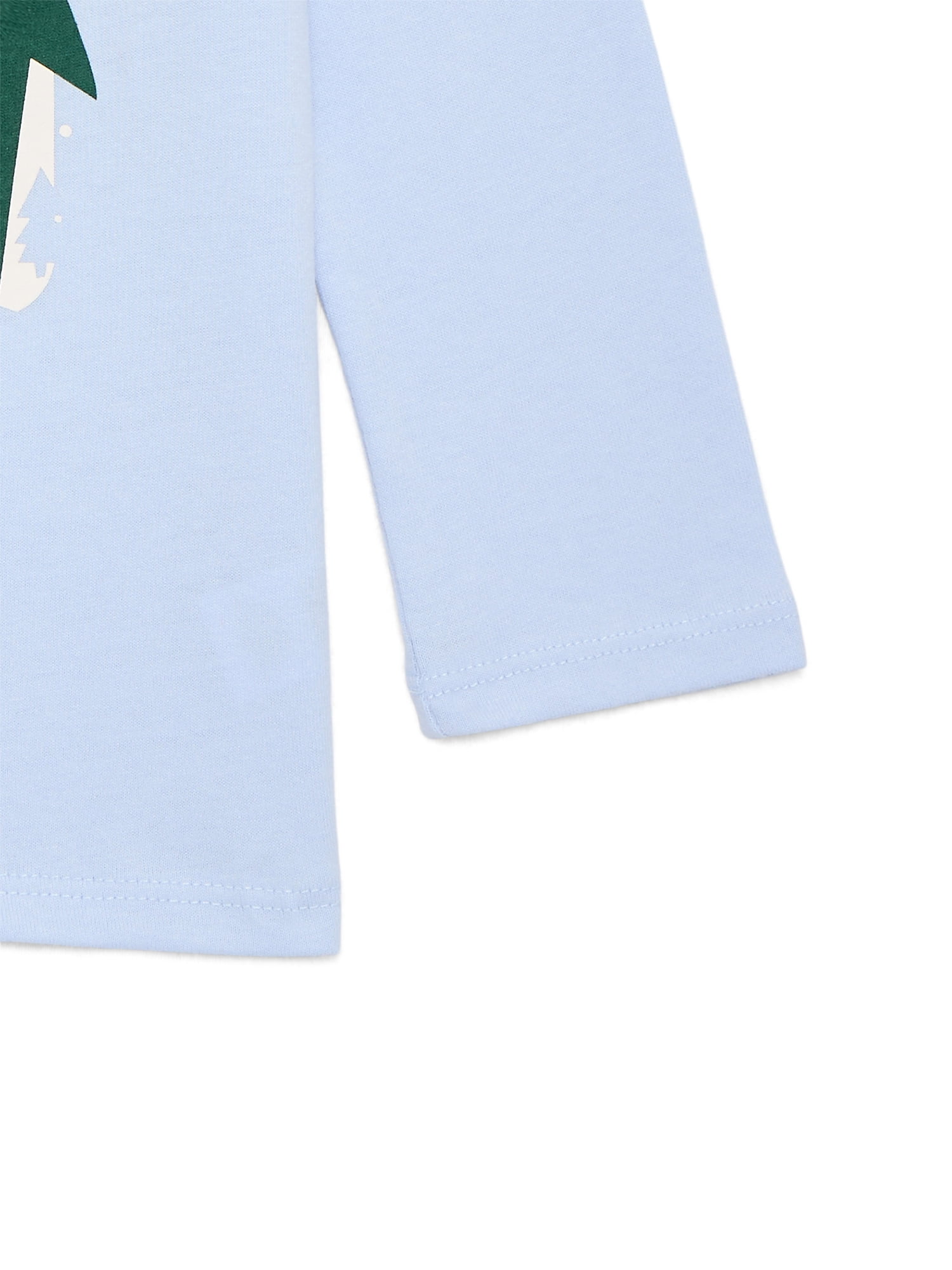 Garanimals Toddler Boys Holiday Graphic Brushed Jersey Tee with Long Sleeves, Sizes 18M-5T