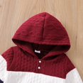 thumbnail image 4 of PatPat Toddler Girl Boy Long Sleeve Colorblock Hoodie Sweatshirt and Jogger Pants Set for Baby Red Size 4-5 Years, 4 of 7