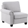 thumbnail image 4 of Pemberly Row Transitional Polyester Fabric U-Shaped Sectional Sofa in Light Gray, 4 of 8