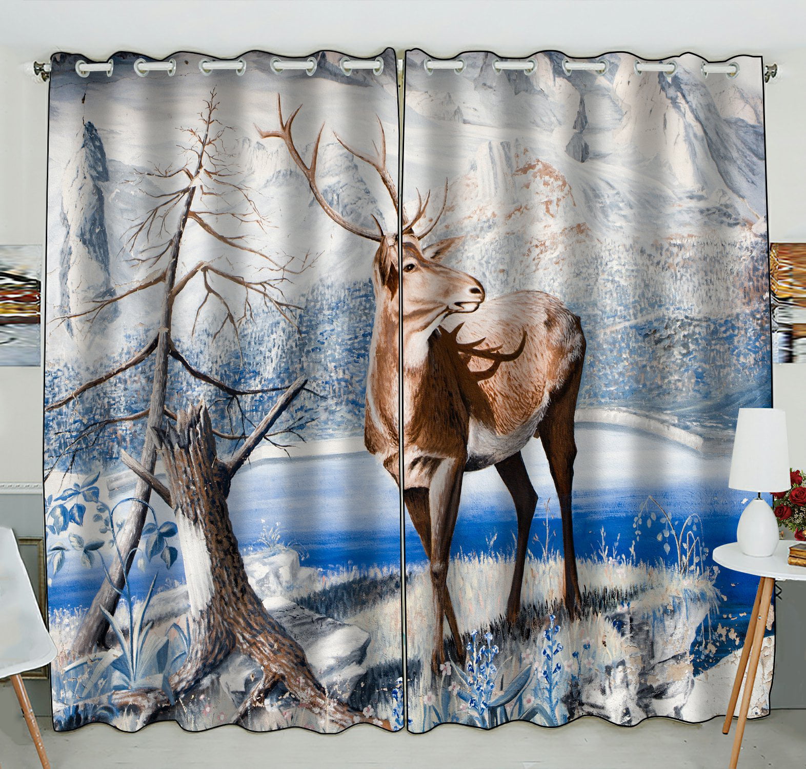 River's Edge Deer Antler Curtain Tieback Hooks 1 Pack Home Window Decor New 