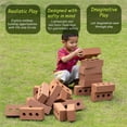 thumbnail image 4 of Construction Stacking Building Red Brick Block, Rectangle Foam Kids Pretend Play Creativity Toy, 4 of 7