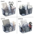 thumbnail image 5 of mDesign Plastic Sewing/Craft Storage Organizer Caddy Tote Bin, 2 Pack, Dark Gray, 5 of 8