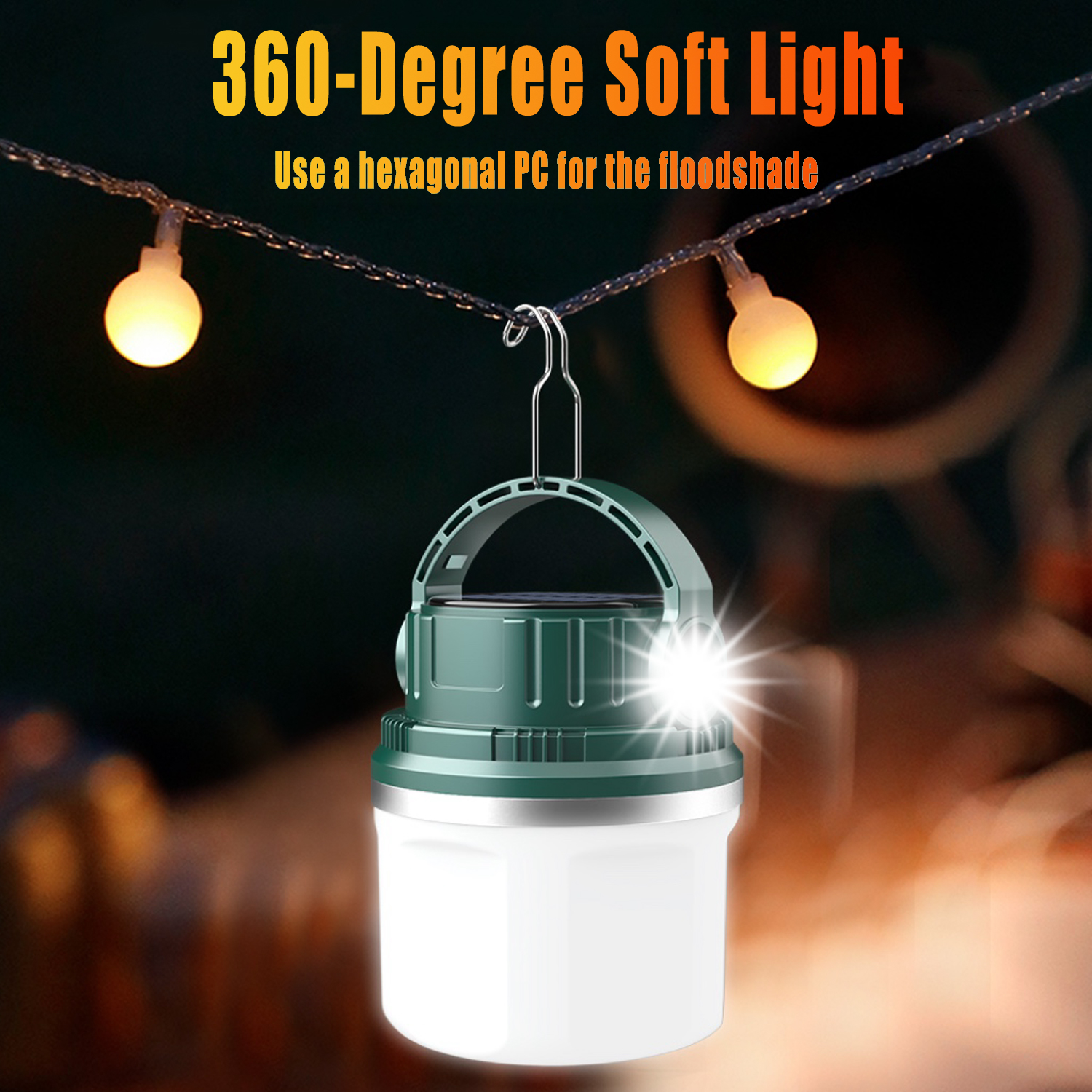 DKTIOP Solar Camping Lantern, Rechargeable Portable Tent LED Lights , Emergency Solar Lantern Lamp for Night Fishing, Hiking