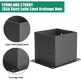 thumbnail image 3 of 6x6 Post Base, 4 Sets Post Anchor, (Inner Size 5.6x5.6) Black Metal Powder-Coated Deck Post Base Support for Outdoor Fence,Mailbox,Pergola Brackets Fence Kit, 3 of 6