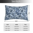 thumbnail image 2 of Kdxio Cotton Pillow Cases 14"x20" Pillowcases,Soft and Breathable Bedroom Pillow Cases-Blue Paisley Pattern Vintage-No Pillow Core, 2 of 5