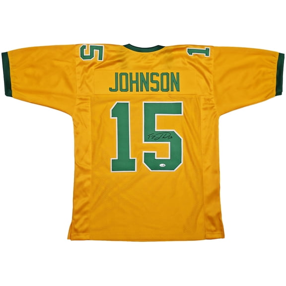 Oregon Ducks Tez Johnson Autographed Yellow Jersey JSA Witness Stock #256794