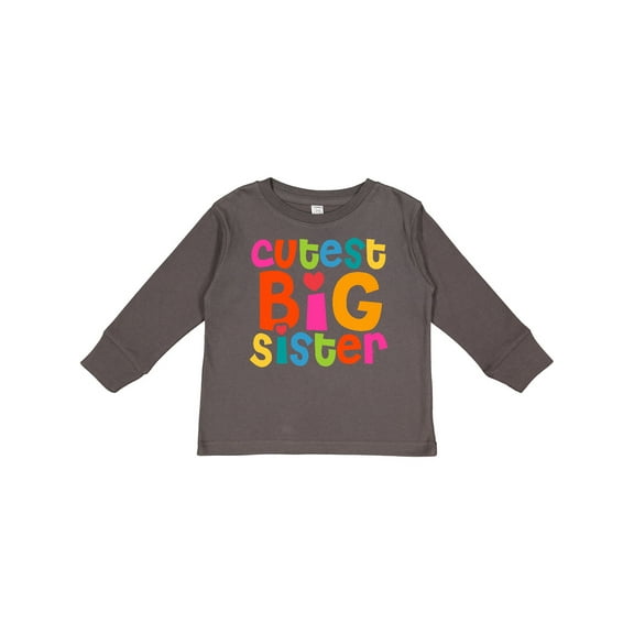 Inktastic Cutest Big Sister Girls Long Sleeve Toddler T-Shirt