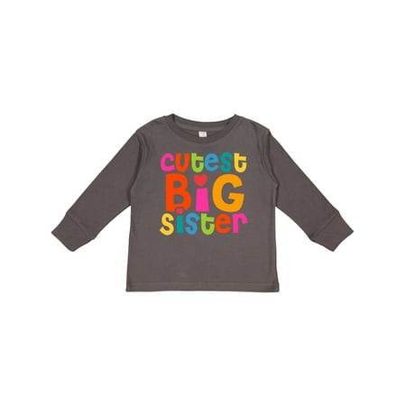 

Inktastic Cutest Big Sister Girls Long Sleeve Toddler T-Shirt