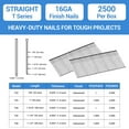 thumbnail image 5 of 2,500 PCS MEITE 16 Gauge Finish Nails, 1-1/4-Inch Length, Galvanized, Small Straight Finishing Nail, Ideal for Woodworking, Upholstery, and Framing Projects, 5 of 11