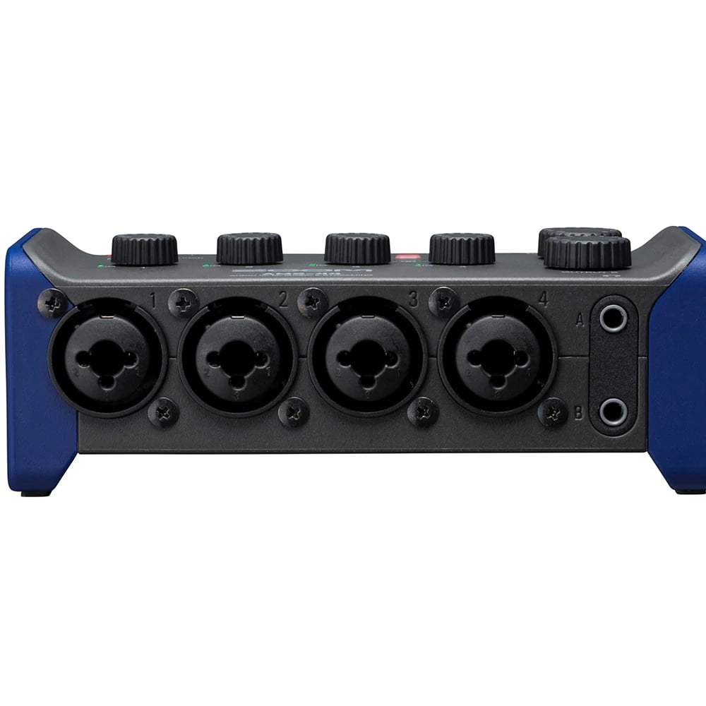 Zoom AMS-44 4x4 USB-C Audio Interface for Music and Streaming Bundle with Kellopy Pop Filter and XLR-XLR Cable