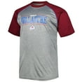 thumbnail image 2 of Men's Heather Gray Colorado Avalanche Big & Tall Logo Raglan T-Shirt, 2 of 3