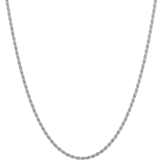Brilliance Fine Jewelry 925 Sterling Silver Rope Chain Necklace, 20"
