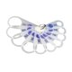 thumbnail image 5 of Regla medidora de diámetro de fruta, calibrador circular de fruta, ligero, flexible, con múltiples orificios blanco, 5 of 9