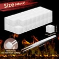 thumbnail image 4 of Wekvgz 48Pcs Tabletop Fire Pit Temperature Resistant Ceramic Wool Wick Ceramic Wool Wick Sponge Extend Burning Time Table Top Firepit Cotton for Tabletop Firepit Bioethanol Fireplaces, 4 of 11