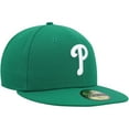 thumbnail image 3 of Men's New Era Kelly Green Philadelphia Phillies White Logo 59FIFTY Fitted Hat, 3 of 5