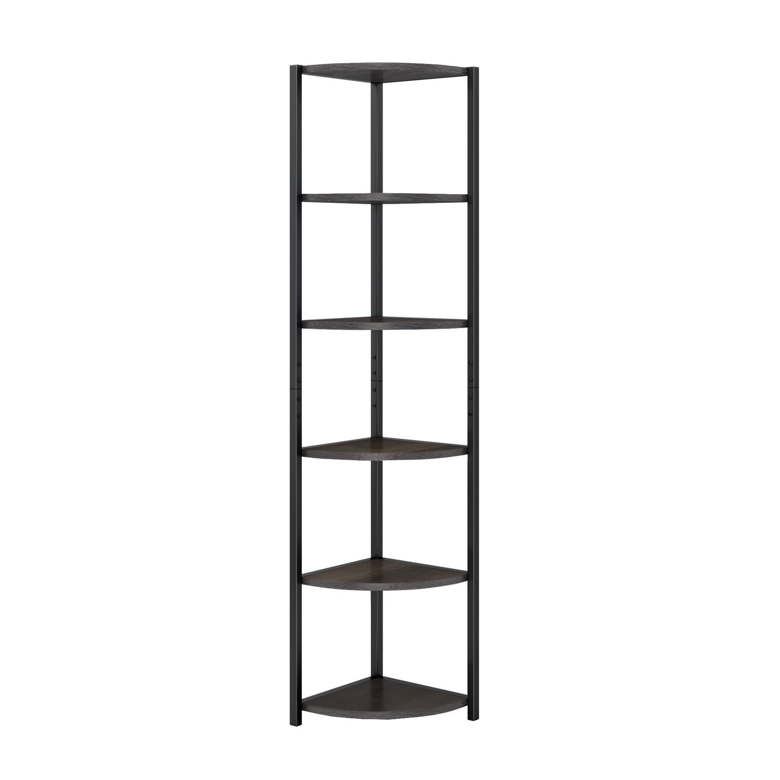 Homfa 6 Tier Corner Shelf, Industrial Corner Bookcase Small Display Ra –  homfafurniture