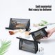 thumbnail image 4 of Set de bolsa de maquillaje translúcida | Neceseres de viaje transparentes con asa de cremallera | Bolsa organizadora de PVC reutilizable para accesorios cosméticos | Paquete de 3 – Negro | 3, 4 of 5